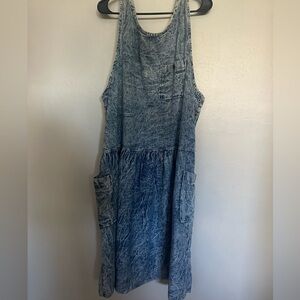 Women’s Stefan’s sportswear Vintage Acid Wash blue Jean Denim jumperSize 18